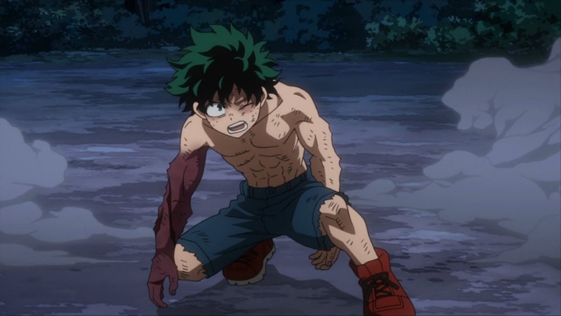 Izuku Midoriya is one of the anime protagonists who went through intense training (Image via Bones)
